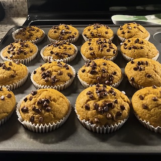 Abigail's Chocolate Chip and Pumpkin Muffins